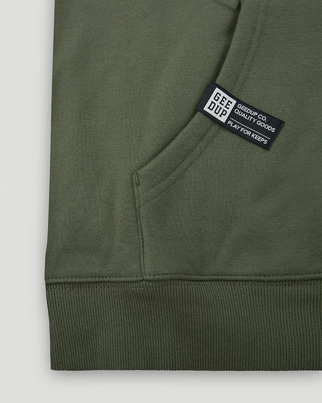 O/S Emblem Emboss Hoody Military Green