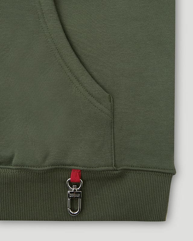 O/S Emblem Emboss Hoody Military Green