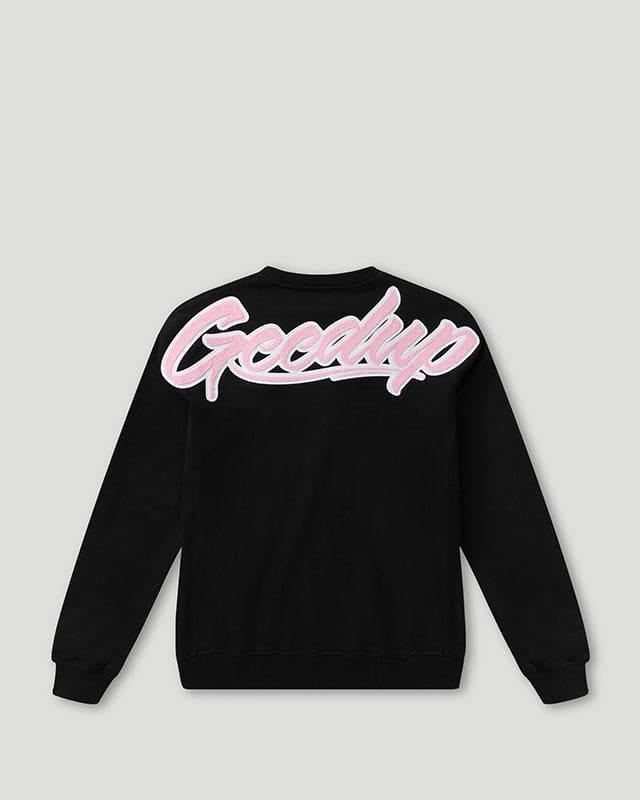 OS Script Crewneck Black/Pink