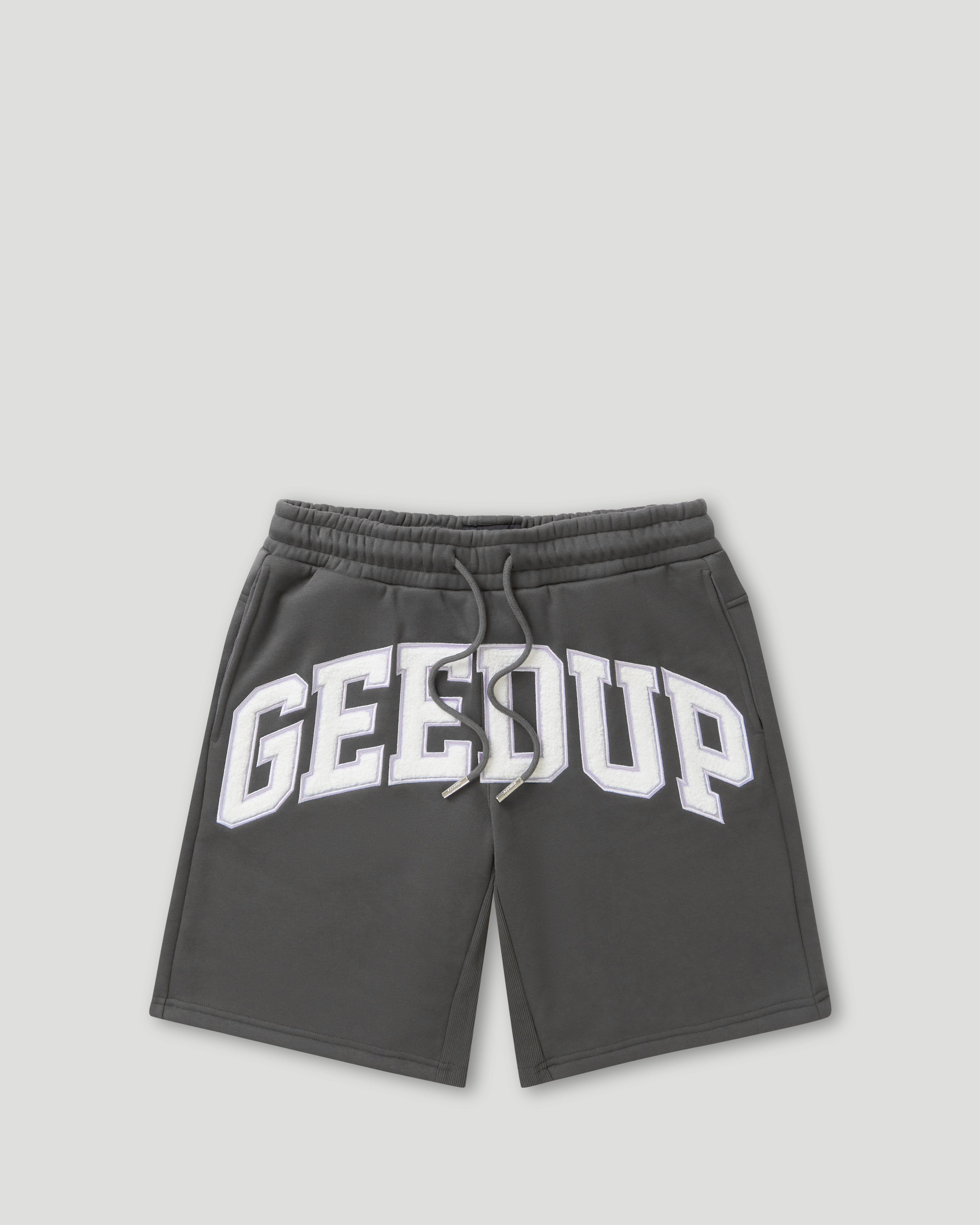 Team Logo Shorts Asphalt Grey – Geedup Co.