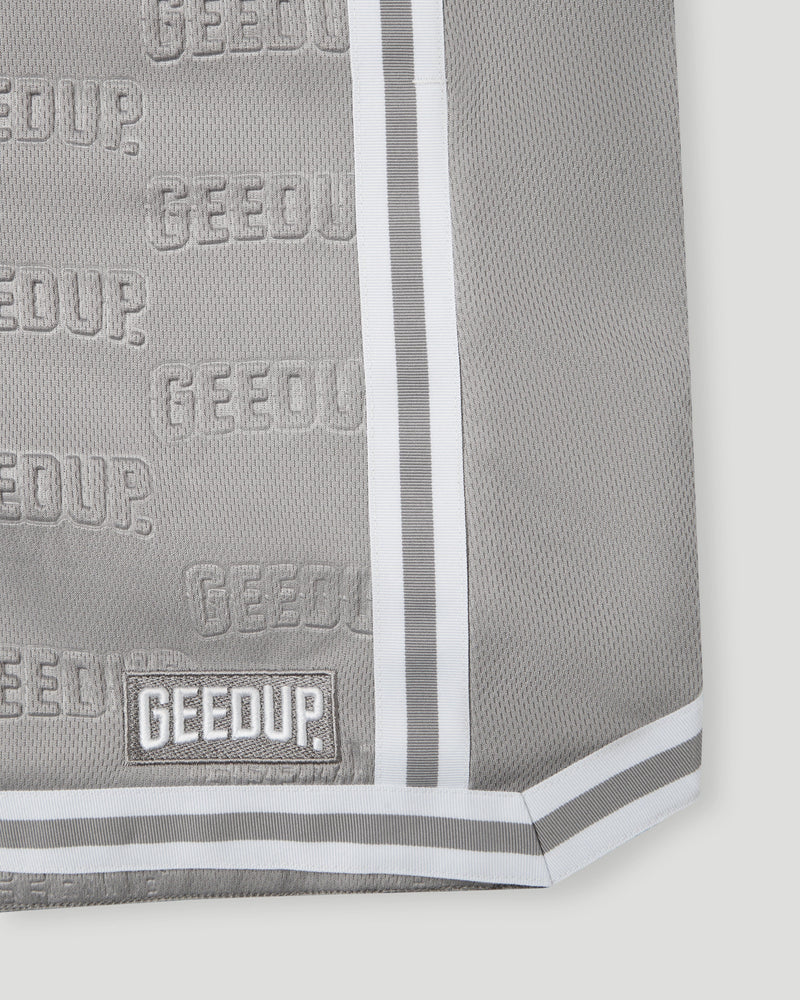 Emboss Mesh Shorts Grey