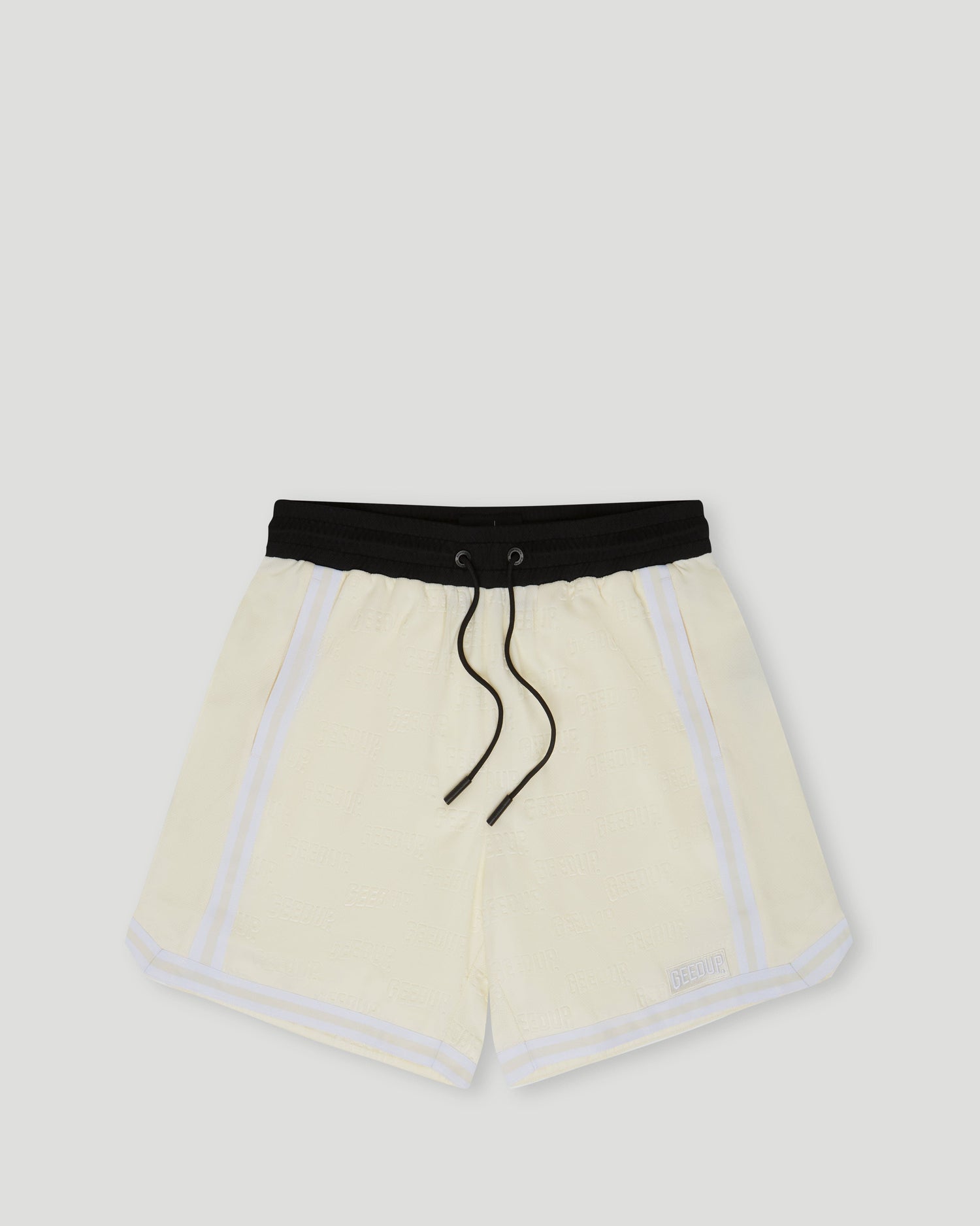 Emboss Mesh Shorts Cream