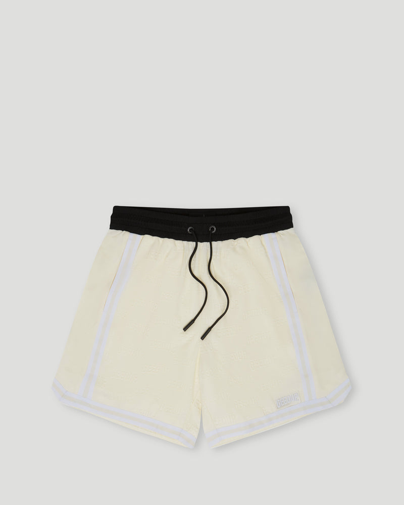 Emboss Mesh Shorts Cream