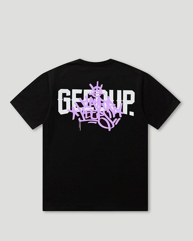 Geedup/PFK Graff T-Shirt Black/Lavender