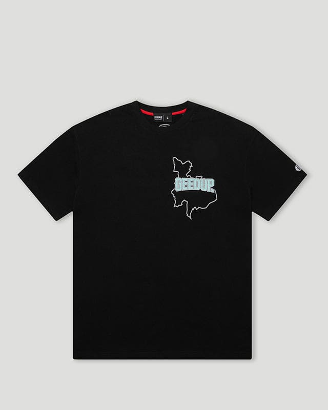 Greater West Tee Washed Black/Teal