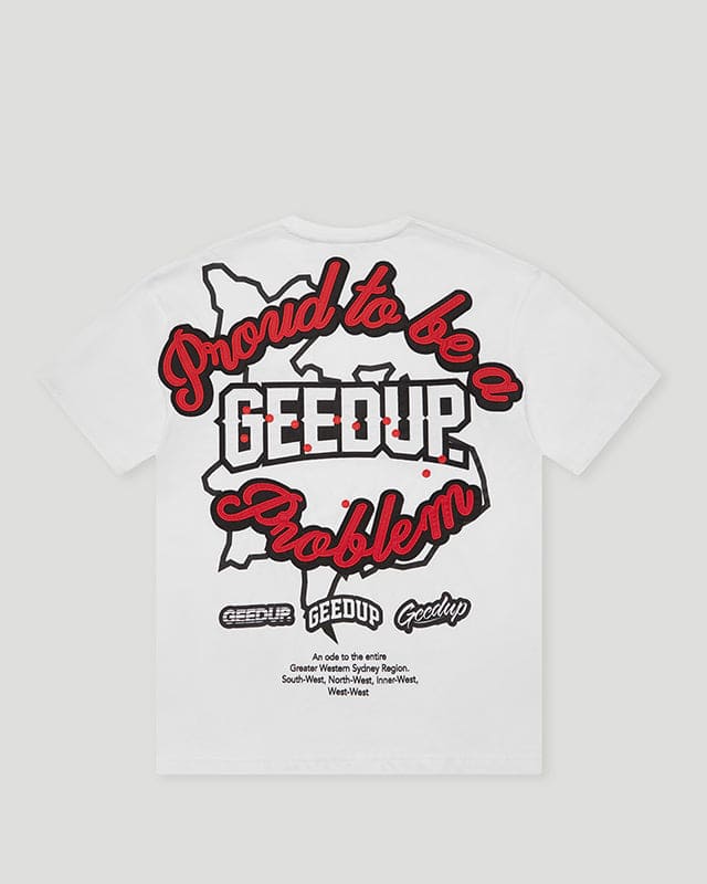 Greater West Tee White/Red
