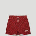 G Monogram Swim Shorts Red1