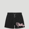 HS/PFK Monogram Swim Shorts Black/Pink1