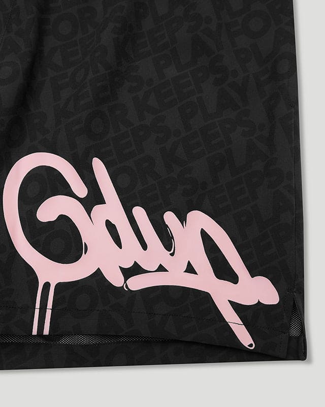 HS/PFK Monogram Swim Shorts Black/Pink