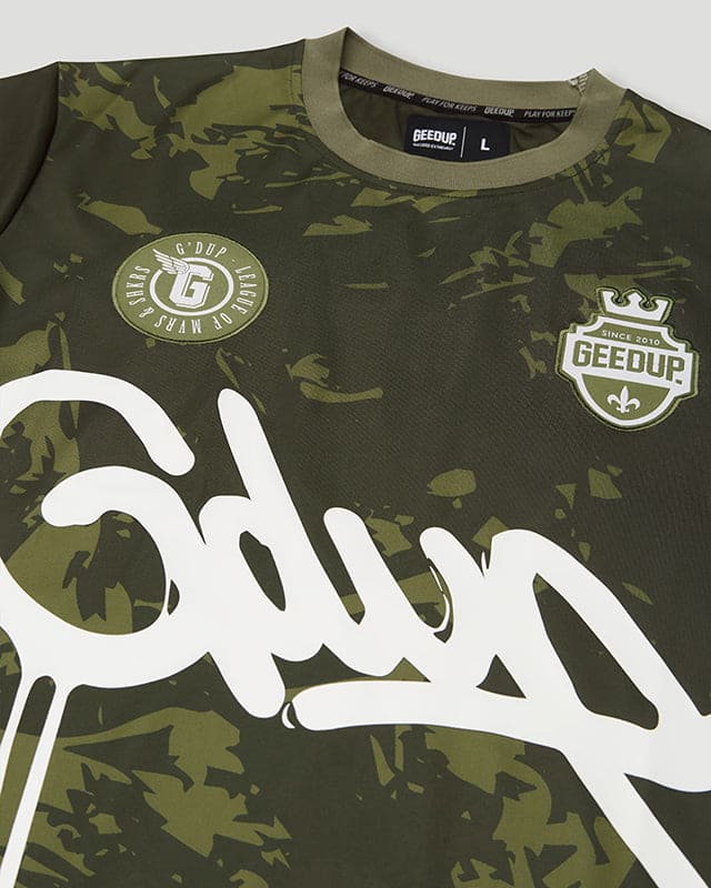 Handstyle Logo Jersey Camo Green