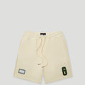 G French Terry Shorts Cream/Forest Green1