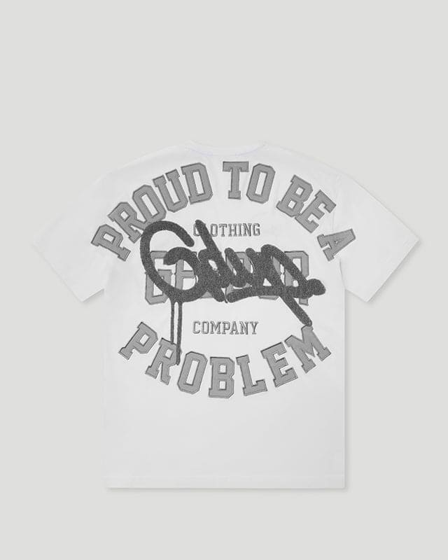 Proud To Be A Problem T-Shirt White/Grey