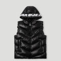 PFK Hooded Duck Down Vest Black1