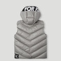 PFK Hooded Duck Down Vest Grey2