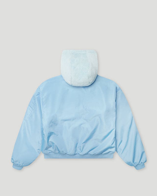 Handstyle/Team Logo Fur Jacket Light Blue
