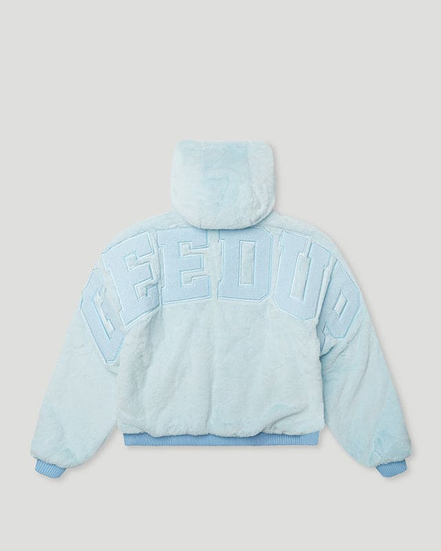 Handstyle/Team Logo Fur Jacket Light Blue
