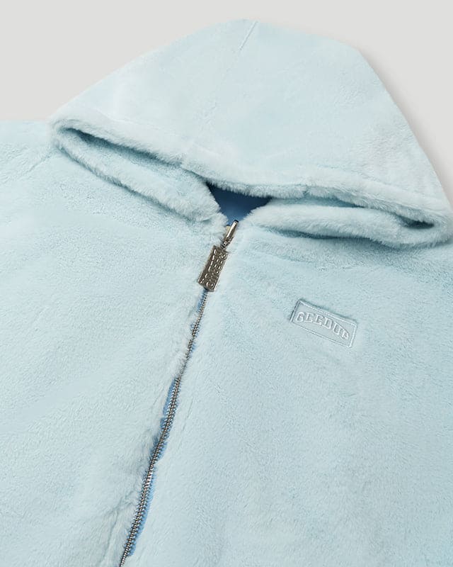 Handstyle/Team Logo Fur Jacket Light Blue