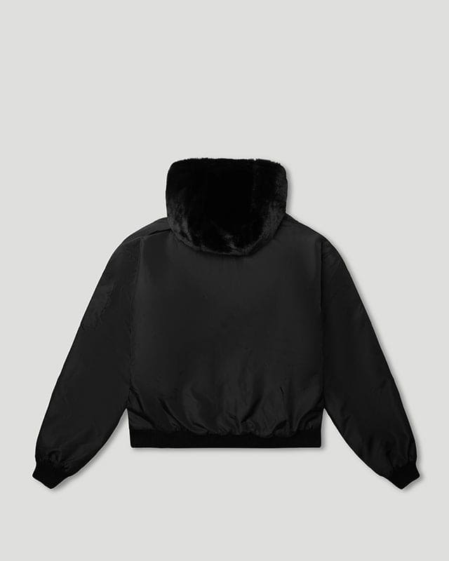 Handstyle/Team Logo Fur Jacket Black/Black