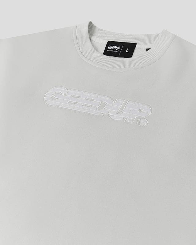 Geedup Sportsman Crewneck Ice Grey/White