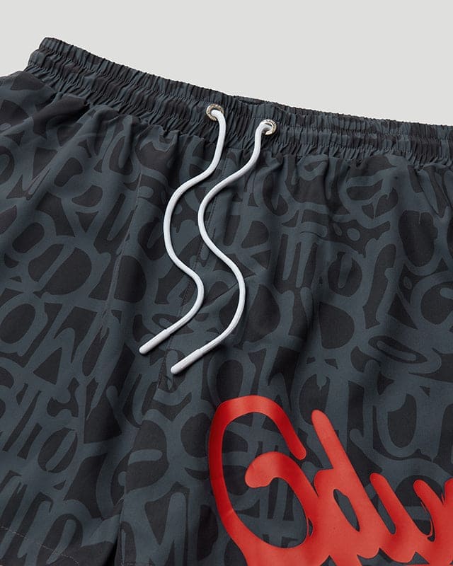 Handstyle Swim Short Black/Red