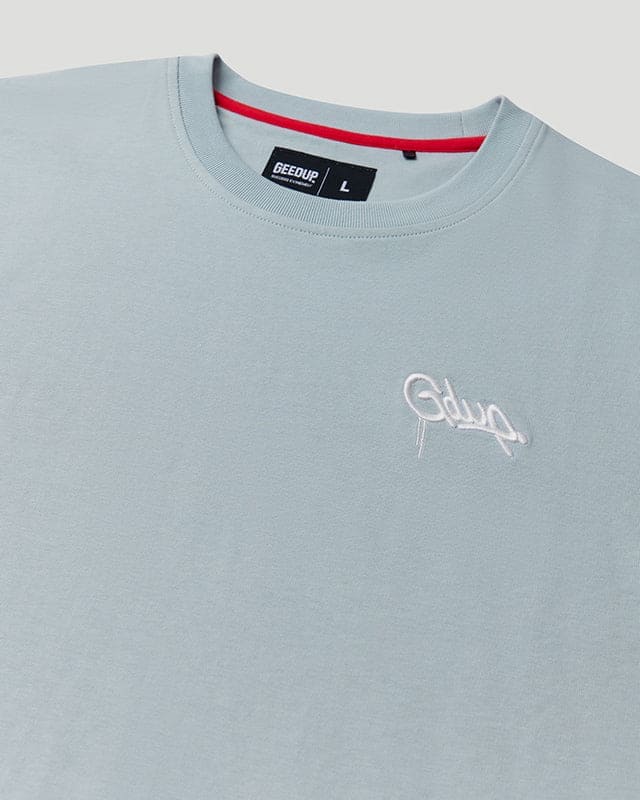 Micro Handstyle T-Shirt Washed Blue/White