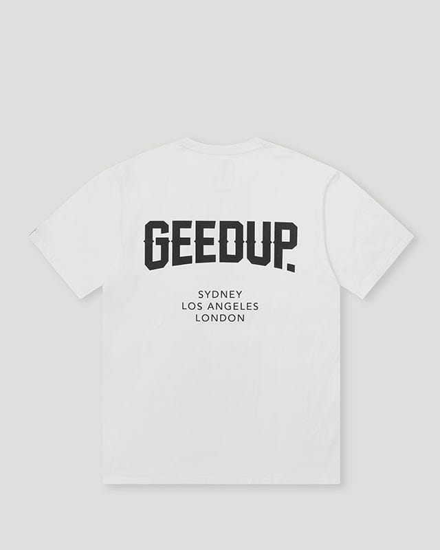 Geedup City T-Shirt White/Black