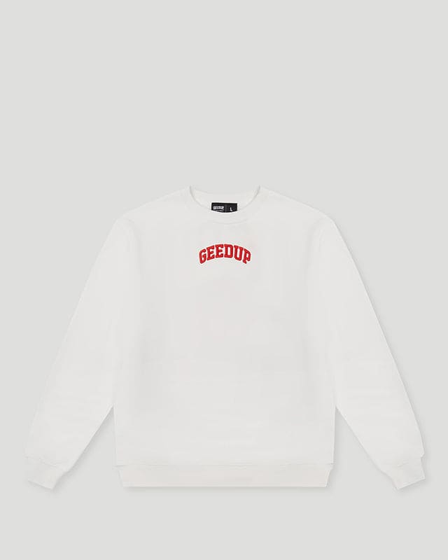Strong-Arm Department Crewneck White/Red
