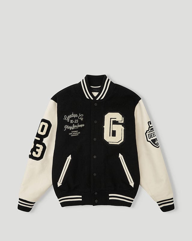 13YR PFK Varsity Jacket Black/Cream