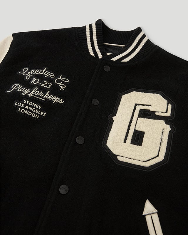 13YR PFK Varsity Jacket Black/Cream