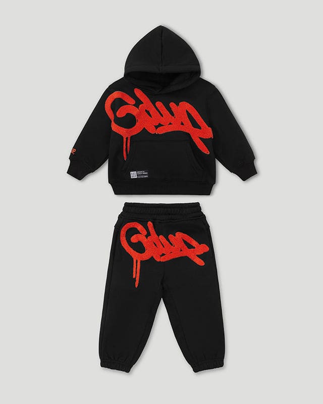 Handstyle Kids Tracksuit Black/Burnt Orange