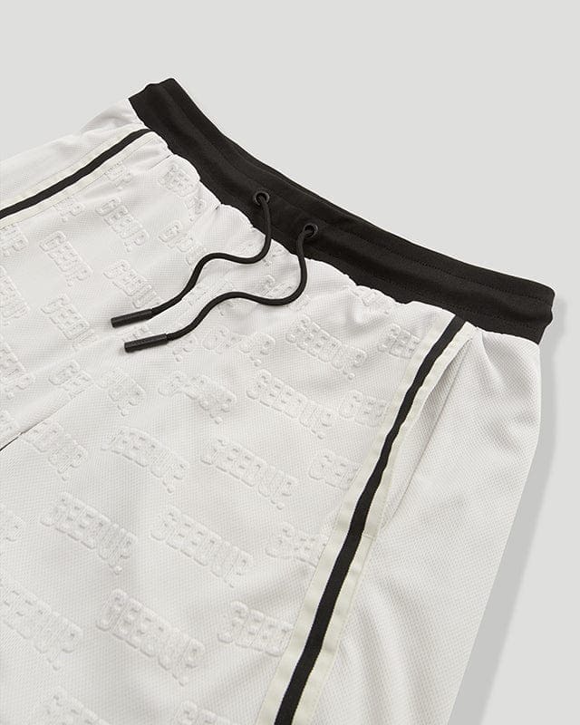 Emboss Mesh Shorts Stone Grey