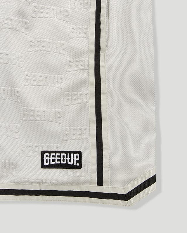 Emboss Mesh Shorts Stone Grey