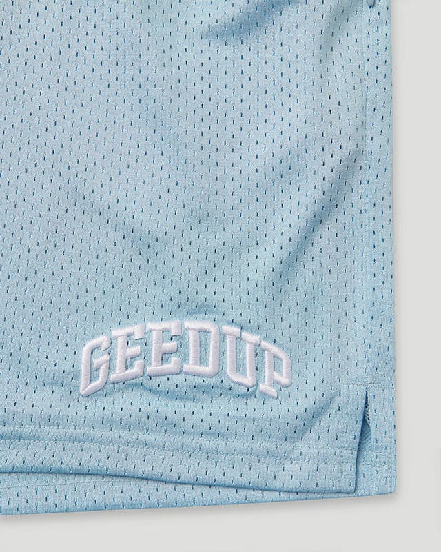 TEAM LOGO Mesh Shorts Cool Blue