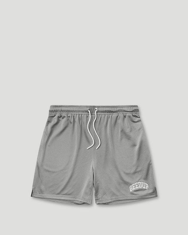 TEAM LOGO Mesh Shorts Grey