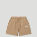 Micro Team Logo Shorts Tan1