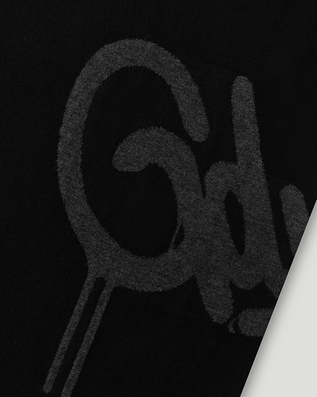 Handstyle Logo Knitted Tee Black/Grey