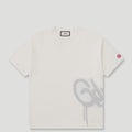 Handstyle Logo Knitted Tee Cream/Grey1