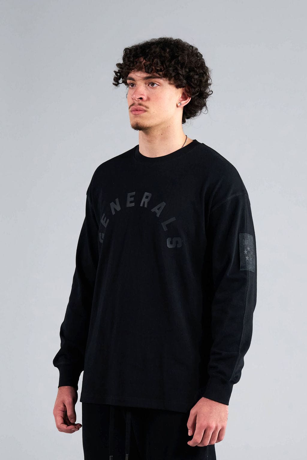 Generals Classic Fit Longsleeve T-Shirt Jet Black