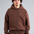 Generals Oversized Zip Hoodie Chestnut2
