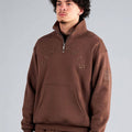 Generals Oversized Qtr Zip Chestnut2