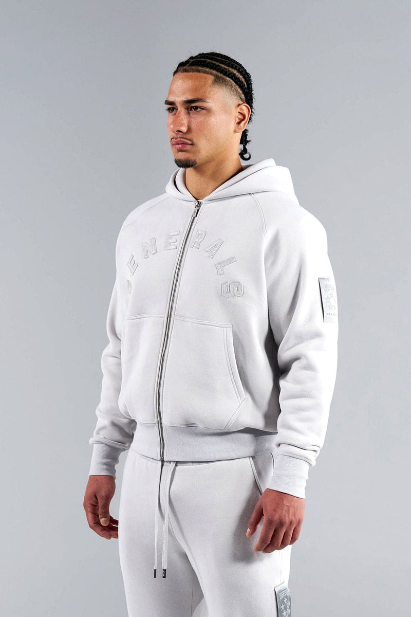 Generals Classic Fit Raglan Zip Hoodie Nimbus Cloud
