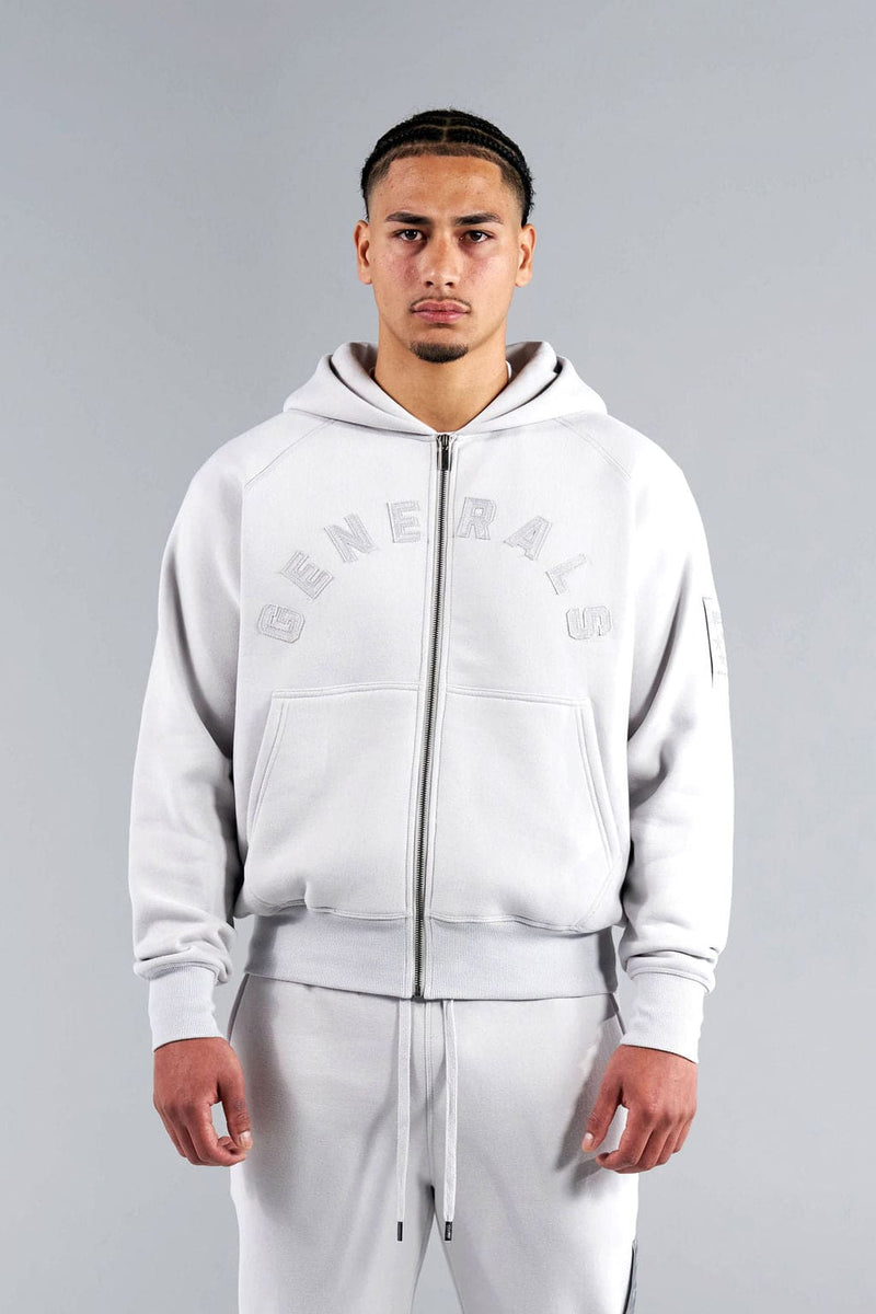 Generals Classic Fit Raglan Zip Hoodie Nimbus Cloud