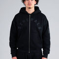 Generals Oversized Zip Hoodie Jet Black2