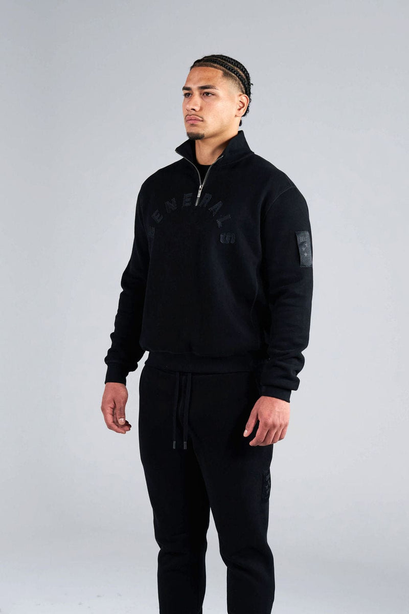 Generals Classic Qtr Zip Jet Black