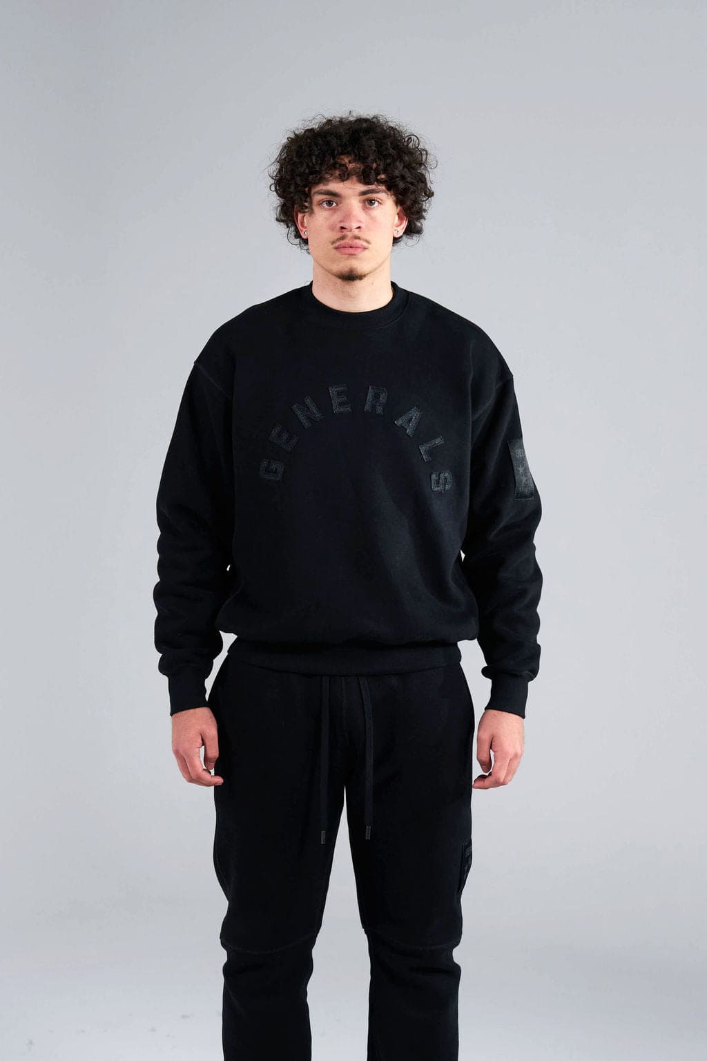 Generals Oversized Crewneck Jet Black