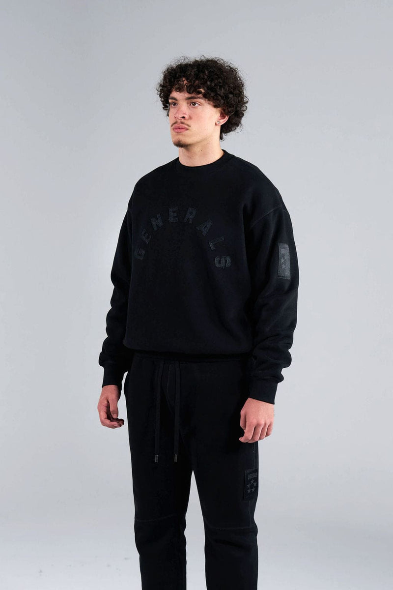 Generals Oversized Crewneck Jet Black