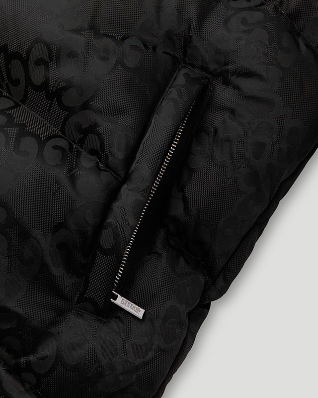 Mono Jacquard Duck Down Jacket Black