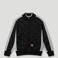 Mono Knitted Jacquard Zip Jacket Black/Grey1