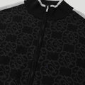 Mono Knitted Jacquard Zip Jacket Black/Grey2