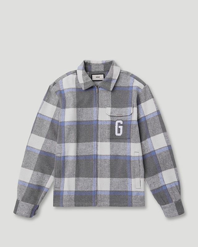 PFK Flannel Jacket Grey Blue/Cream